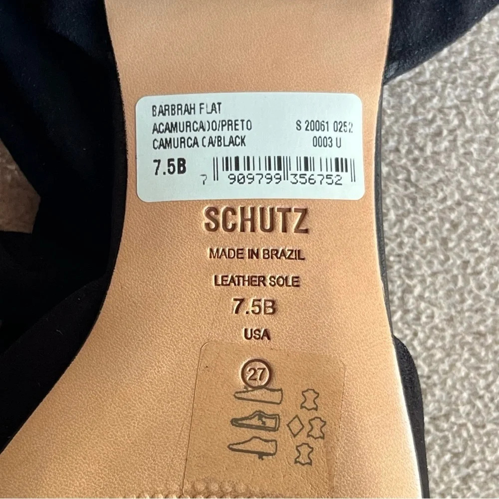 NEW SCHUTZ Barbrah Suede Ankle Tie Flats Women’s 7.5 Ballet Feminine Girly Cute - Picture 5 of 5
